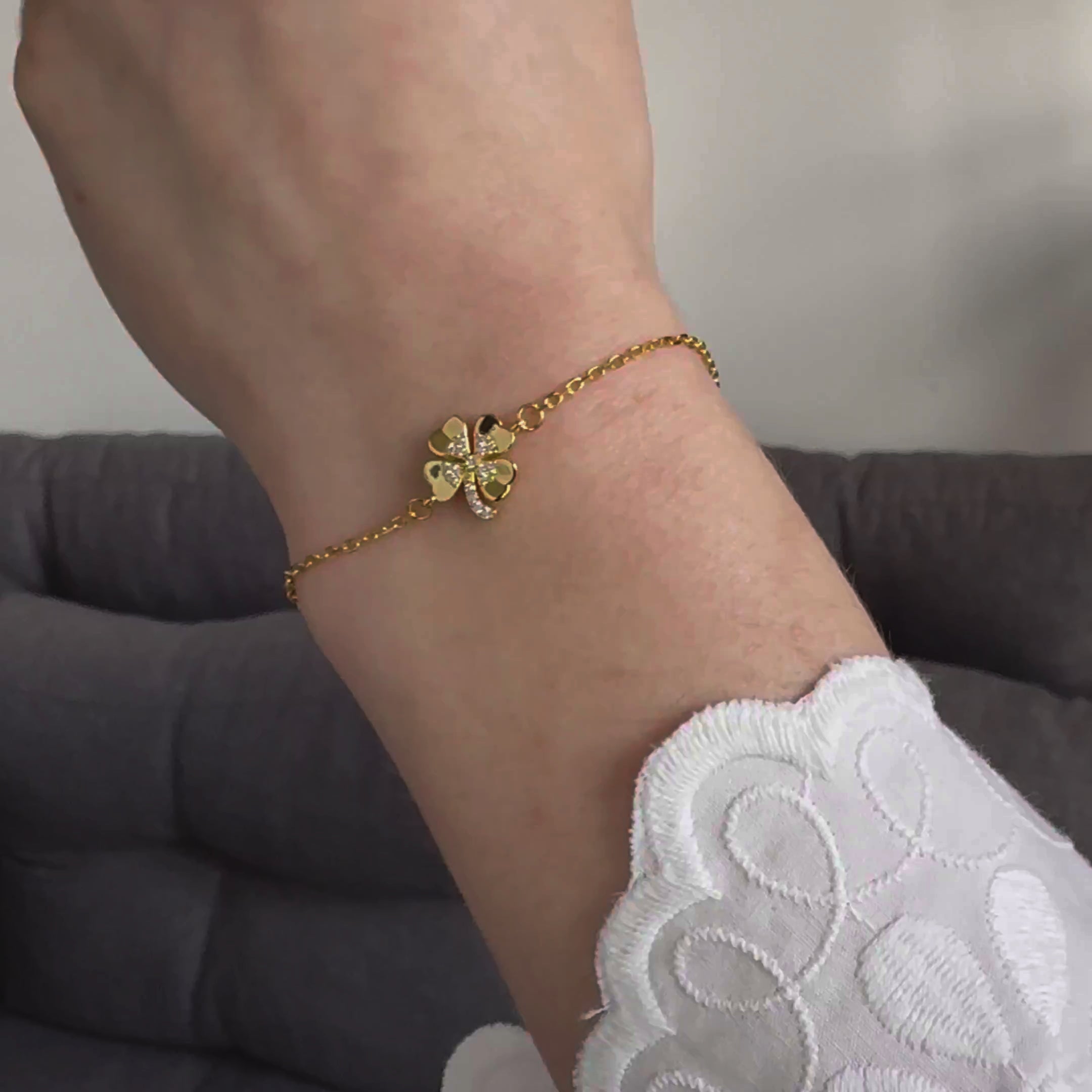 Bracelet Trèfle à Quatre Sterling Argent